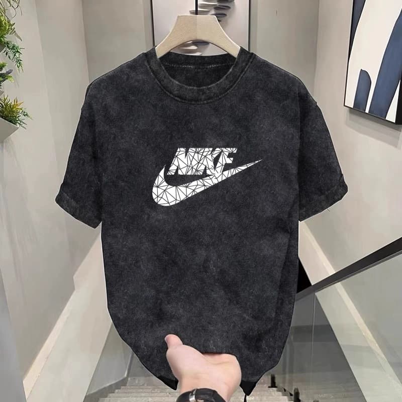 T-shirt à manches courtes délavé et vieilli pour homme, nouvelle tendance ample, été 2024
