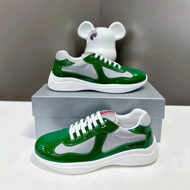 Chaussures de course polyvalentes à bout rond, en cuir véritable, semelle plate, de marque Guangzhou P, en stock, pour le commerce extérieur, mod