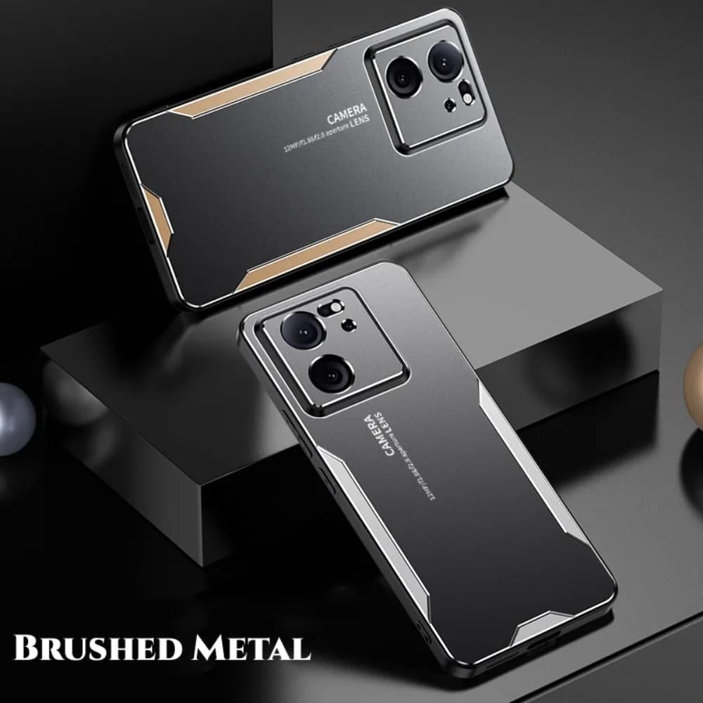 ShockProof Case For Xiaomi 13T 12T 11T 10T 13 12X 12 11 Pro Note 10 9 Lite 5G NE 11i Ultra 10S Brushed Metal Aluminum