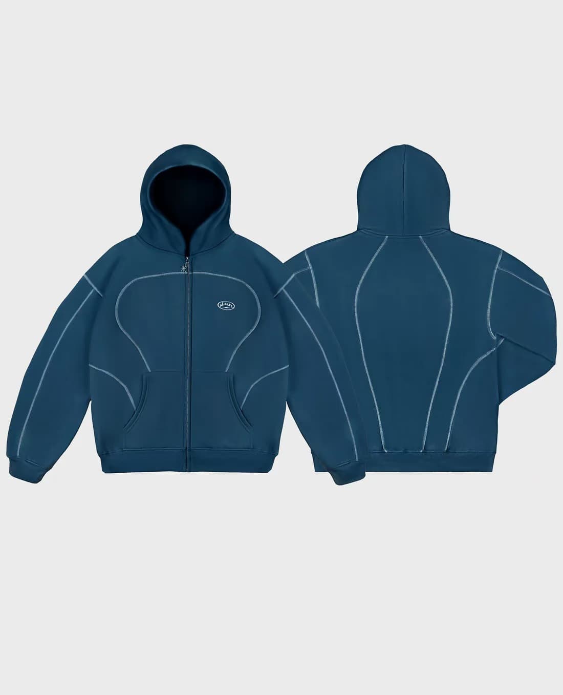 Ensemble de survêtement 2 pièces pour homme, sweat à capuche zippé à rayures réfléchissantes et pantalon de jogging, tenue streetwear décontr