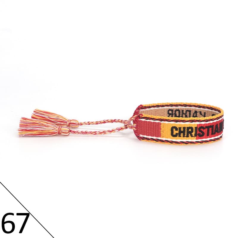 Bracelet unisexe tendance avec lettres tressées