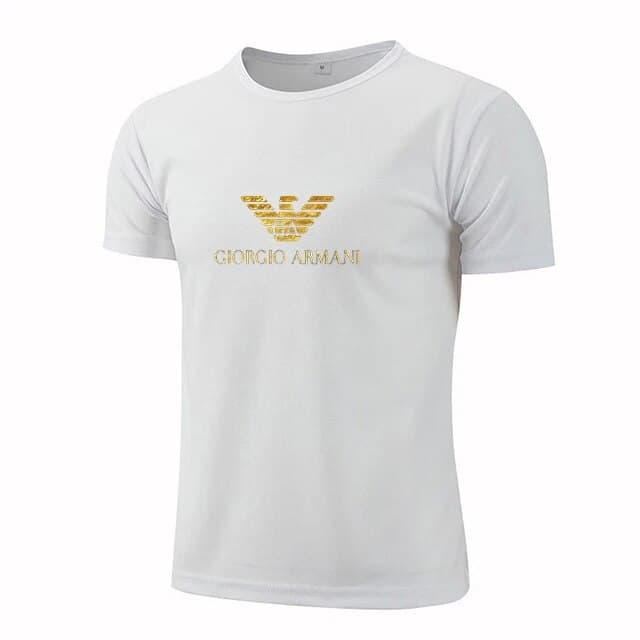 Nouveau coton mode sens impression à manches courtes T-shirt hommes été marée ample cent hauts 100% coton