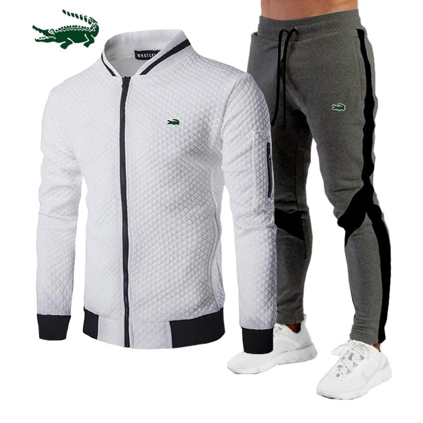 Ensemble de survêtement brodé de haute qualité pour homme.