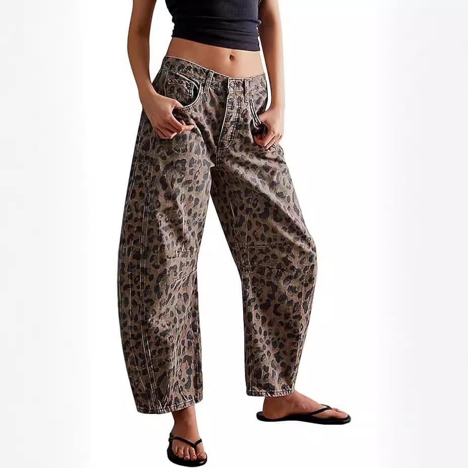 Women's Clothing Autumn Casual Loose Mid Waist Shaped Jeans
