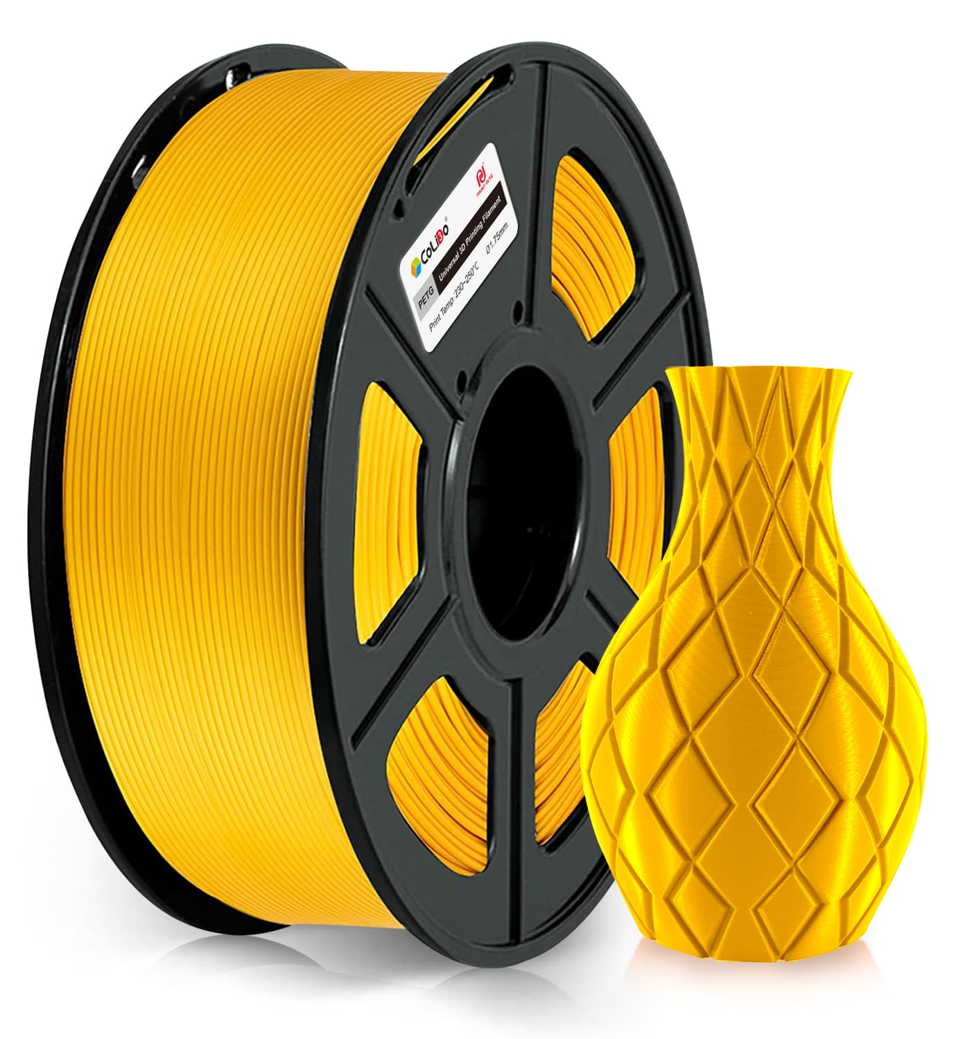 CoLiDo Overseas Warehouse Direct PETG Filament For 3D Printers High Strength 1.75mm Petg Clear Filament Gold Color