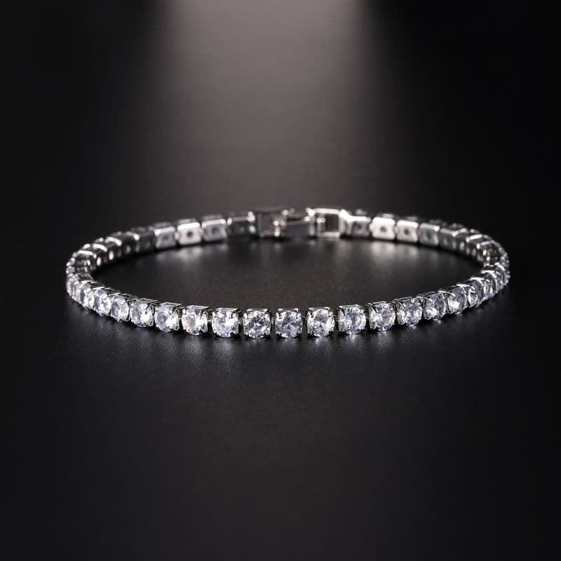 Hip-Hop 4.0 Zircon For Men And Women Simple Fashion Tennis Bracelet