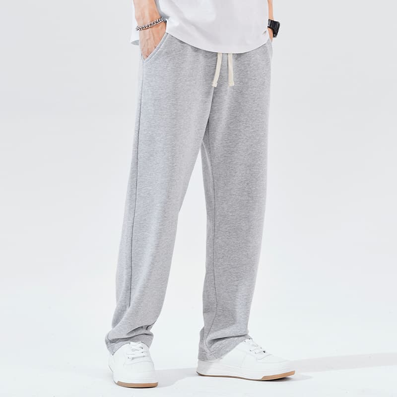 Men's Clothing Gray Sports Pants Men's Spring And Autumn Wide Leg Straight Loose Couple Casual Pants