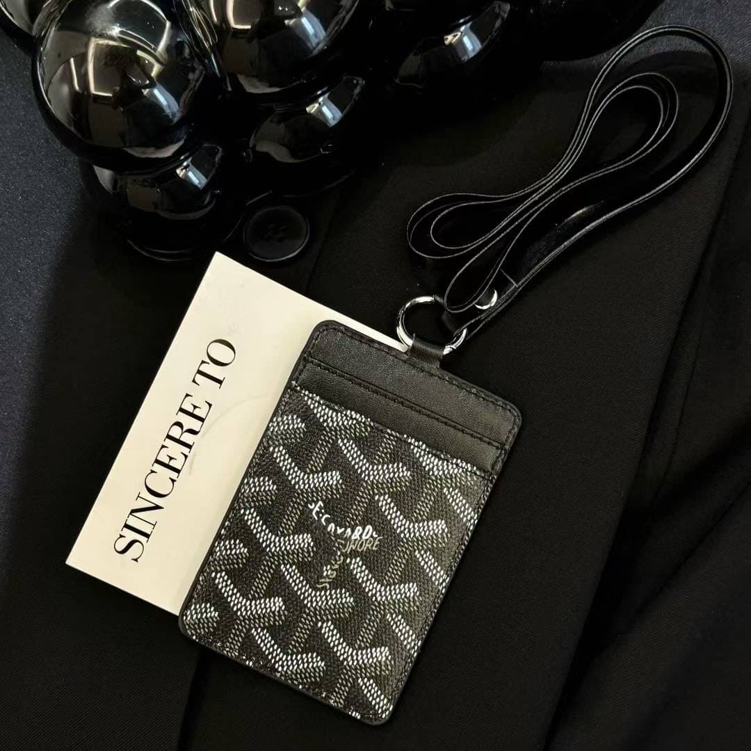 Porte-cartes d'étudiant avec cordon pour le cou et les repas de travail Dog Tooth
