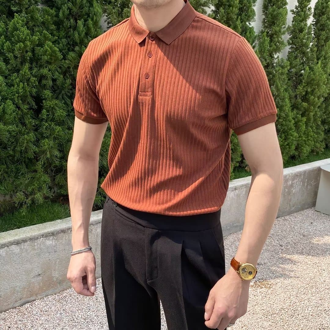 Men's Clothing Summer short sleeved polo shirt men's brand loose style design niche tops ins T shirt men