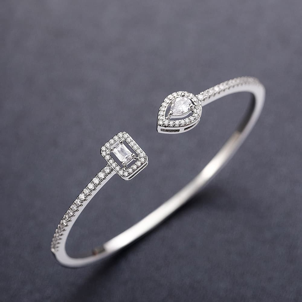 Bracelet ouvert tendance Cao Shi en laiton et zircon, version coréenne, simple, cadeau de banquet