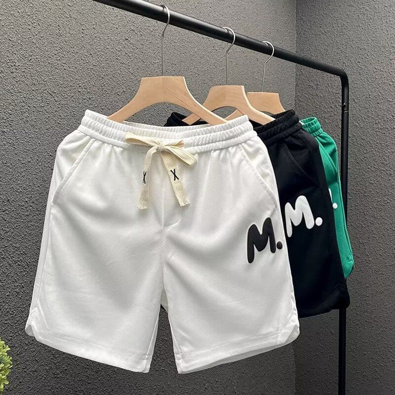 Men's Clothing casual sports shorts men's summer high end straight sports pants printed letters loose shorts
