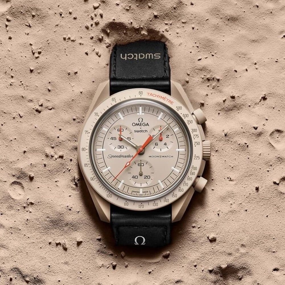 Montre de mode pour hommes Moonwatch Swatch Sport tendance chronographe à quartz bracelet en nylon