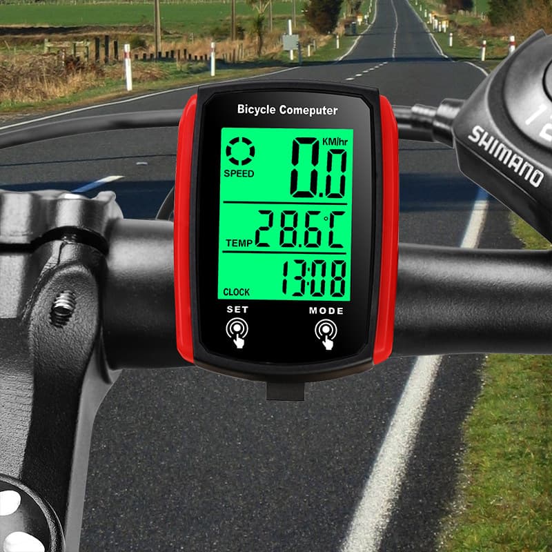 Cross-border Bicycle Road Backlight Waterproof Large Screen Racing Computer Outdoor Mountain Bike Cycling Odometer
