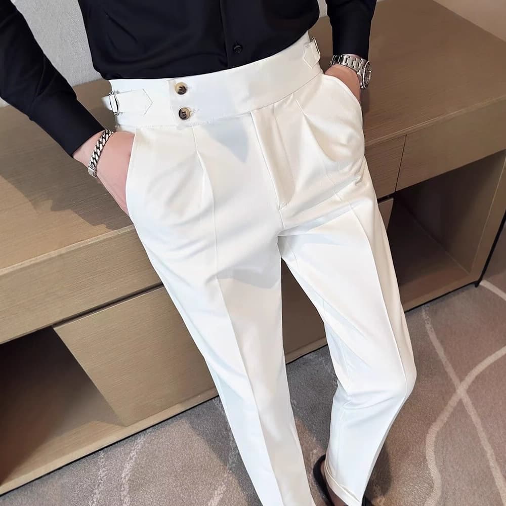 Men's British Style Slim Fit Casual Business Suit Pants Spring New Arrival Korean Trendy Versatile Men's Bottoms