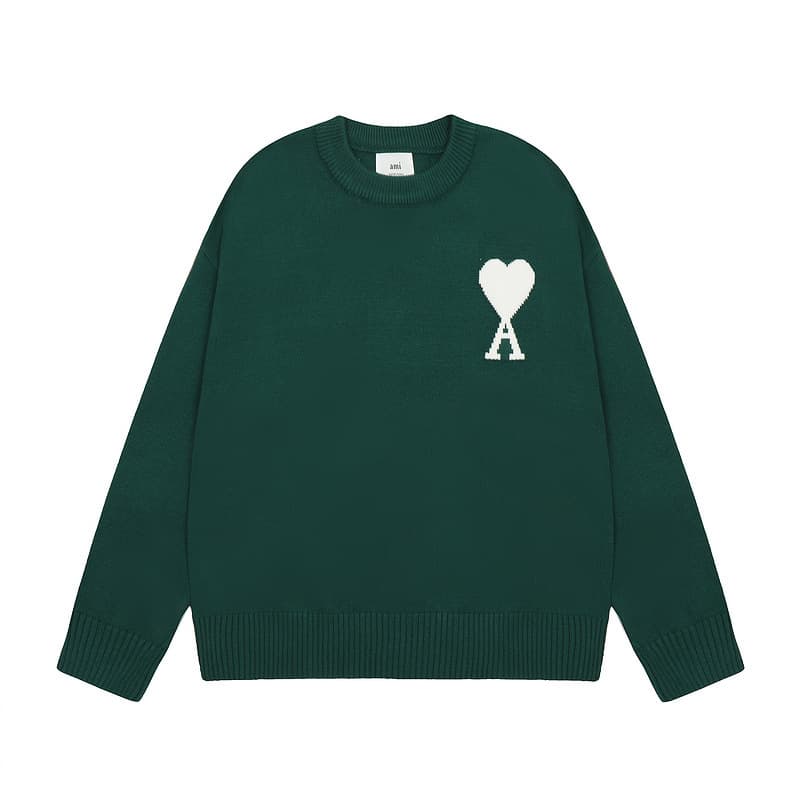Pull chaud unisexe pour jeunes, motif cœur pêche, pull tendance à col montant.
