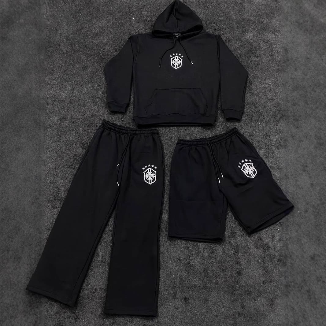 Men's Clothing Unisex Hoodie & Jogger Set – Oversized Streetwear Pullover With Matching Pants (Winter-Ready Fleece Lining, 3-Piece Coordinated Outfit)