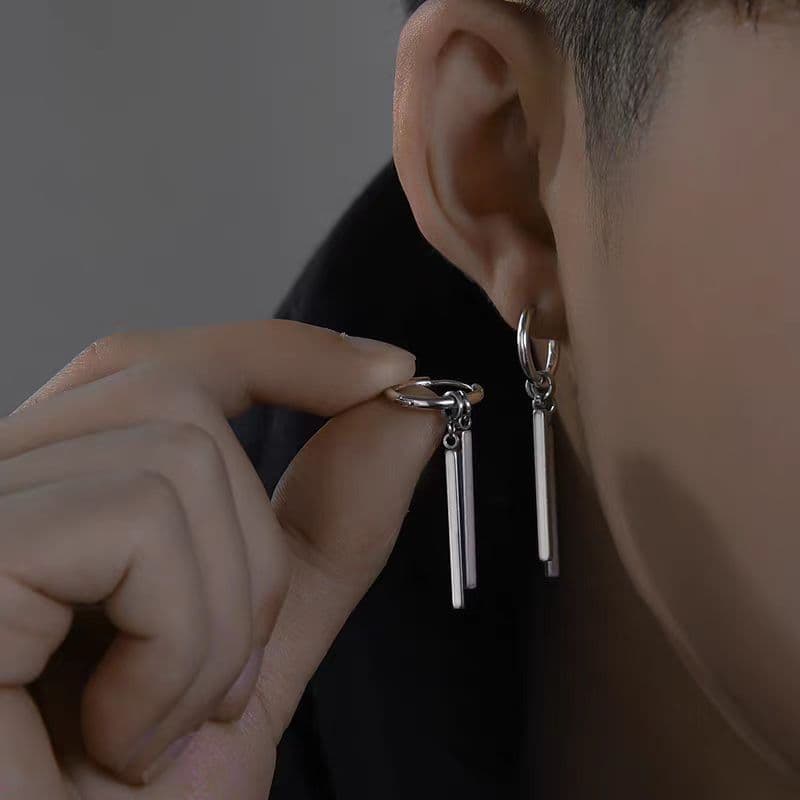 Men's Earrings, Earrings, Female Design, High Grade Titanium Steel Male Earrings, Male Earrings, Retro Earrings