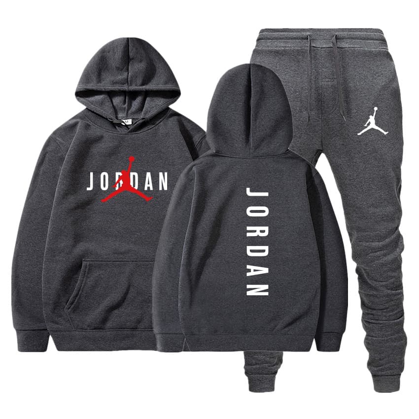 Tendance chandail en peluche pour hommes populaires en automne et en hiver Pullover Hooded deux pièces