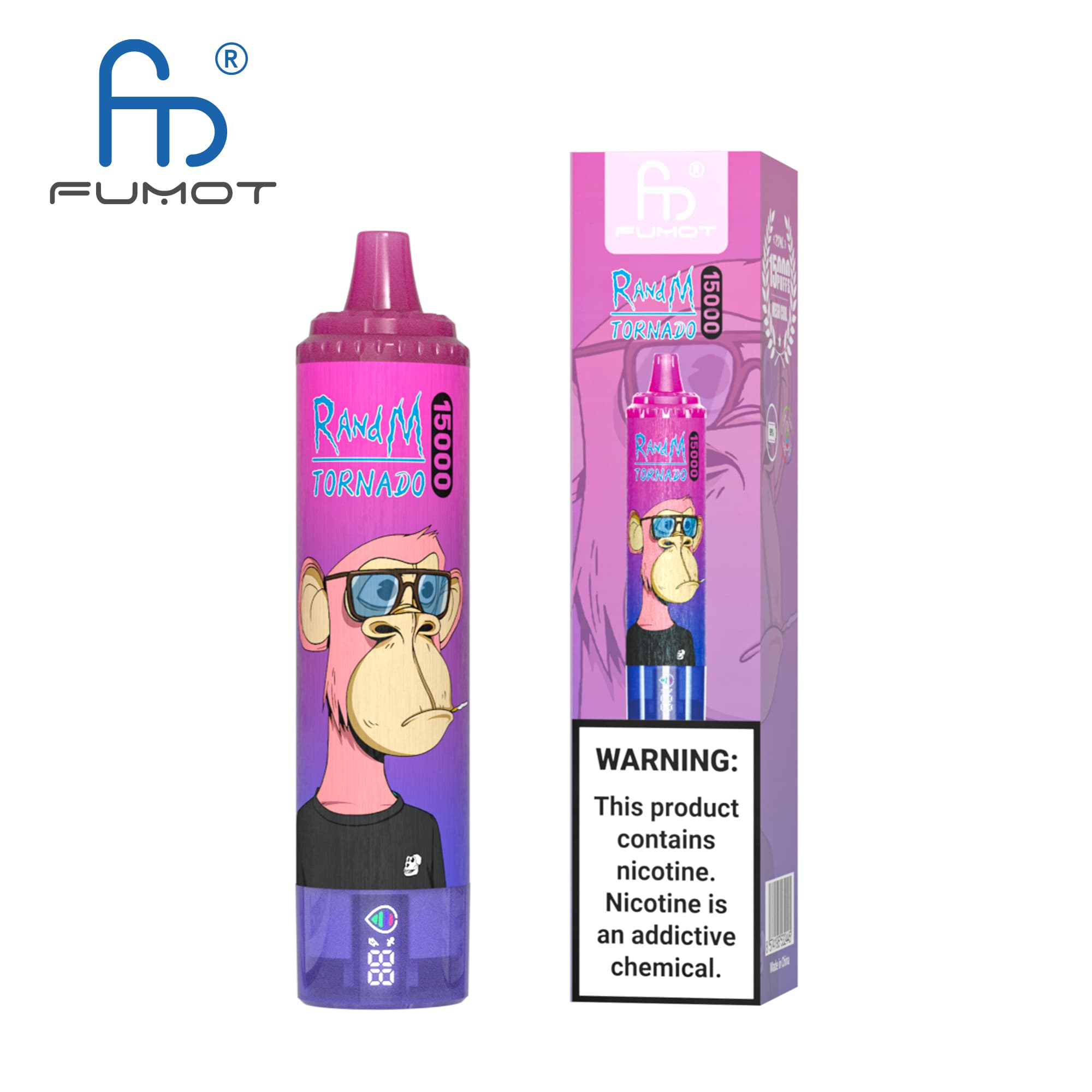 15PCS 15000 Puffs RANDM TORNADO Fraise Kiwi Saveur Fruitée Jetables Vape Cigarettes Électroniques Appareil Kit De Démarrage