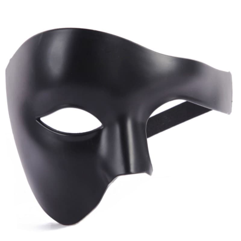Halloween Carnival cosplay, opera, phantom, half face men's adult dance party, one eyed dragon mask, black and white