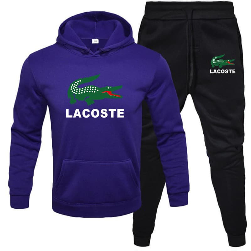 2024 Nouvel ensemble de sport imprimé pour hommes Mode sweat à capuche + pantalon de sport pour hommes Sweat à capuche deux pièces Ensemble de lo