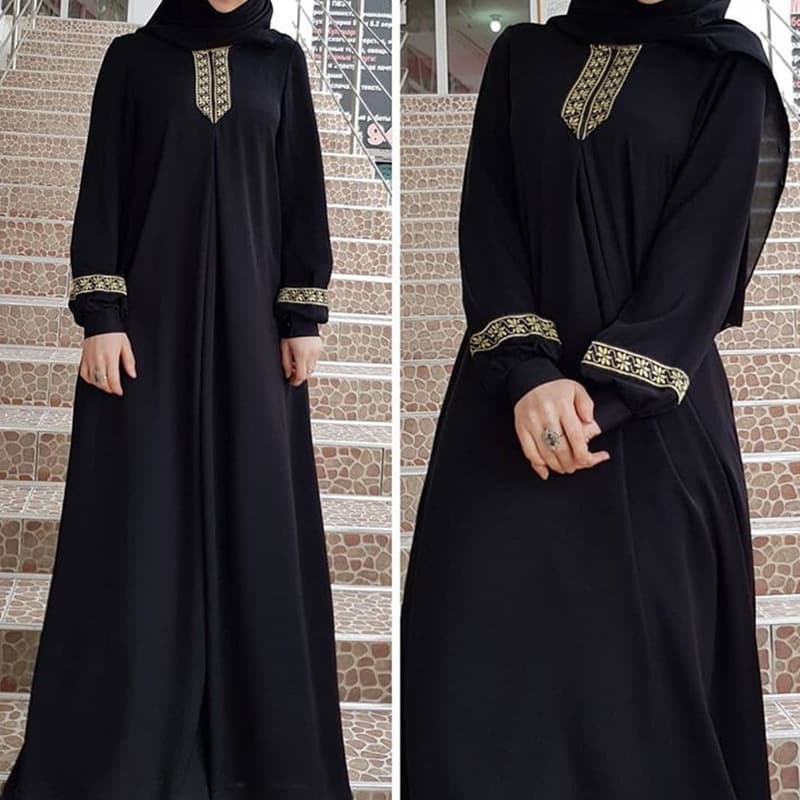 Women's Ethnic Style Print Loose Long Skirt Dress