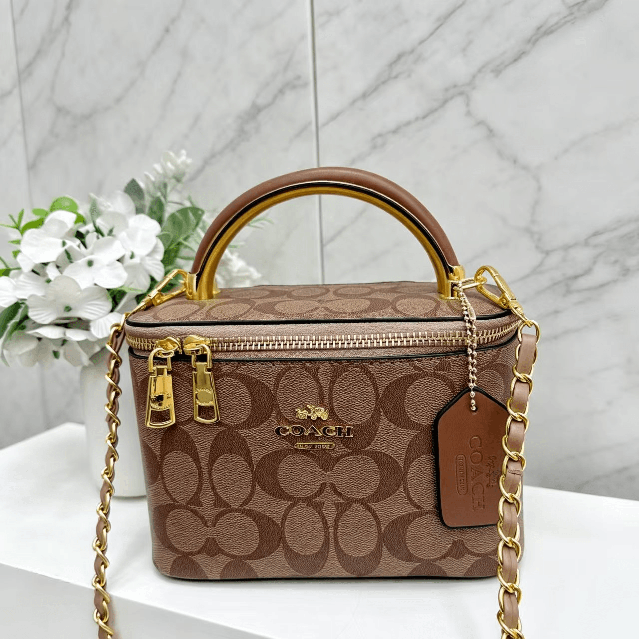 Sac à main de luxe haut de gamme en cuir véritable pour femme, neuf, pouvant contenir 5 compartiments (idéal pour ranger maquillage), format bando
