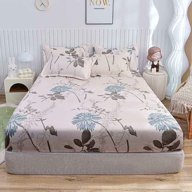Hypoallergenic Fitted Sheet - 100% Cotton Mattress Protector With Elastic Edges