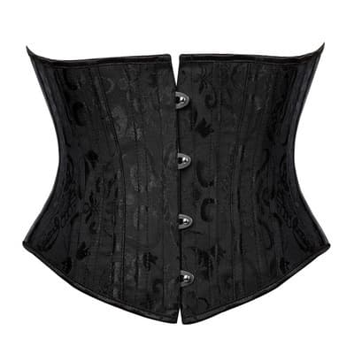 steel frame four-button short style palace corset with waistband and waist clip shapewear jacquard waistband