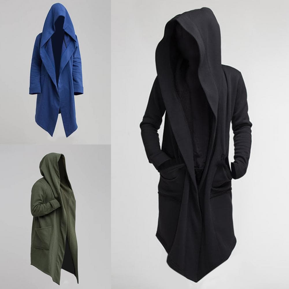 Einfarbiger, Modischer, Übergroßer, Langer Herrenmantel, Extra Langer Trenchcoat, Großer Hut Zum Filmen