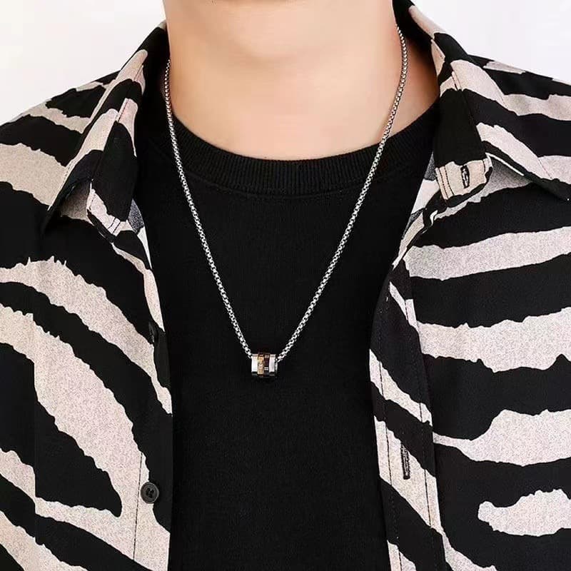 Small Waist Trendy Brand Versatile Titanium Steel Pendant Necklace Luxury Men's Chain Cool Matching