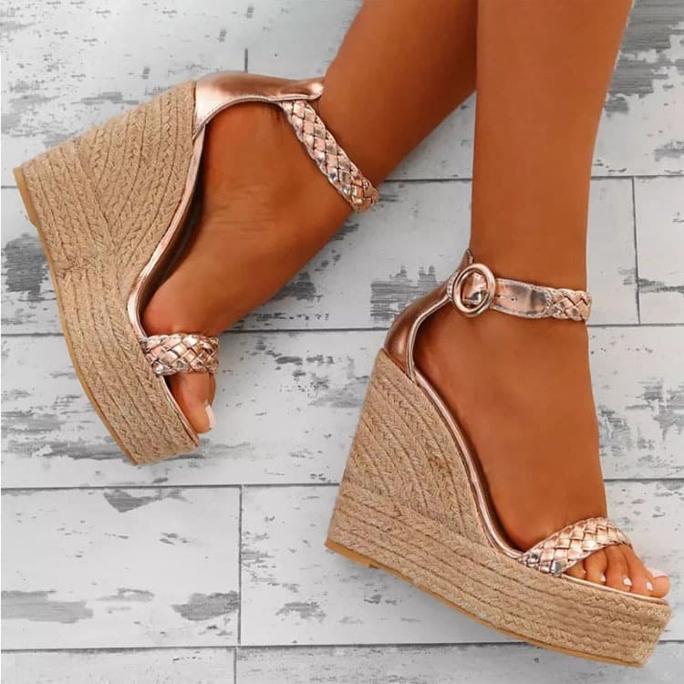 Women's summer fashion super high heel waterproof platform buckle women's plus-size sandals