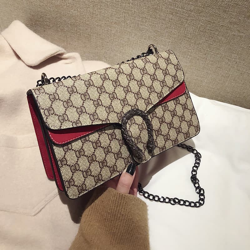Nouveau sac carré de luxe léger pour femmes sac à bandoulière imprimé Vintage sac à bandoulière à chaîne de haute qualité