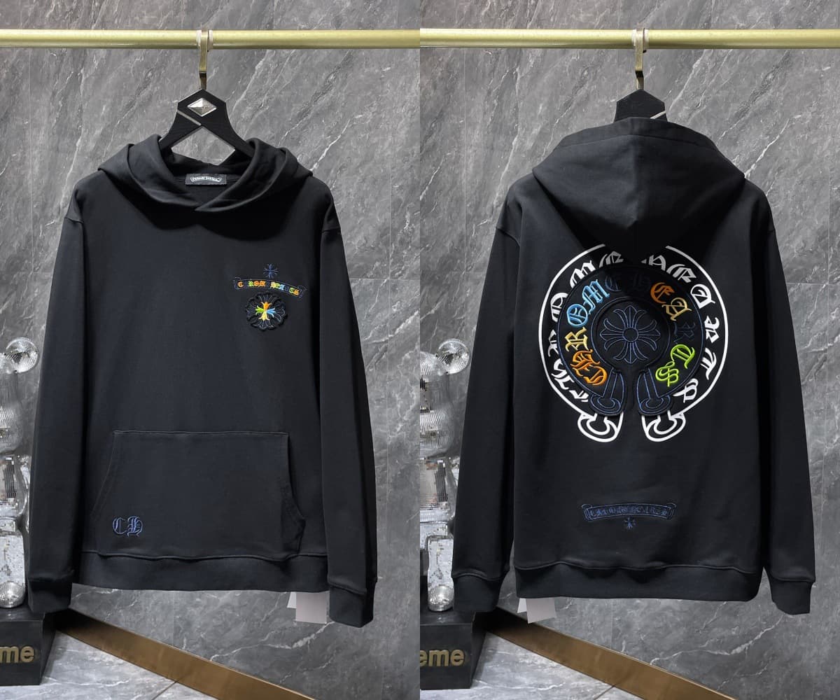 Sweat à capuche Chrome Hearts Cross, version correcte 25ss, polyvalent et tendance, vente en gros