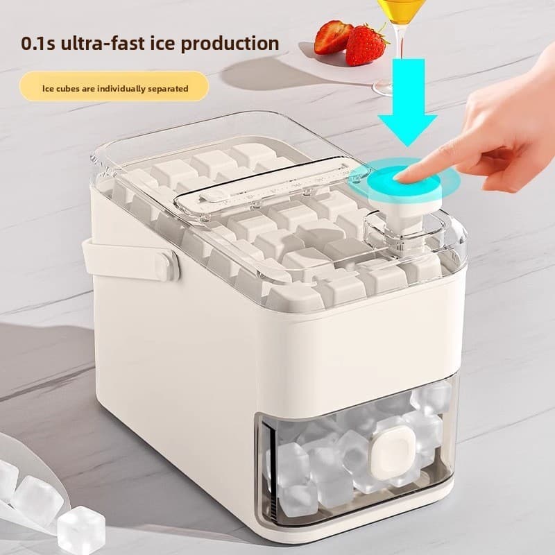 Press Tray Cube Making Box Frozen Ball Mold Large Capacity Ice Storage Household Food Grade Refrigerator