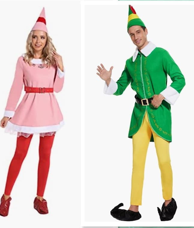 New Santa Claus costume Christmas elf costume cosplay Christmas costume performance costume 2023
