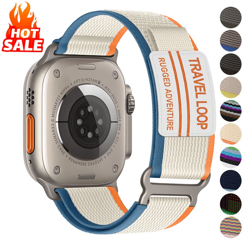 Strap for iwatch Band 49mm 45mm 44mm 40mm 41mm 38mm 42mm Nylon Trail loop Bracelet iWatch Series Ultra 2 9 8 se 7 6 5 4 3