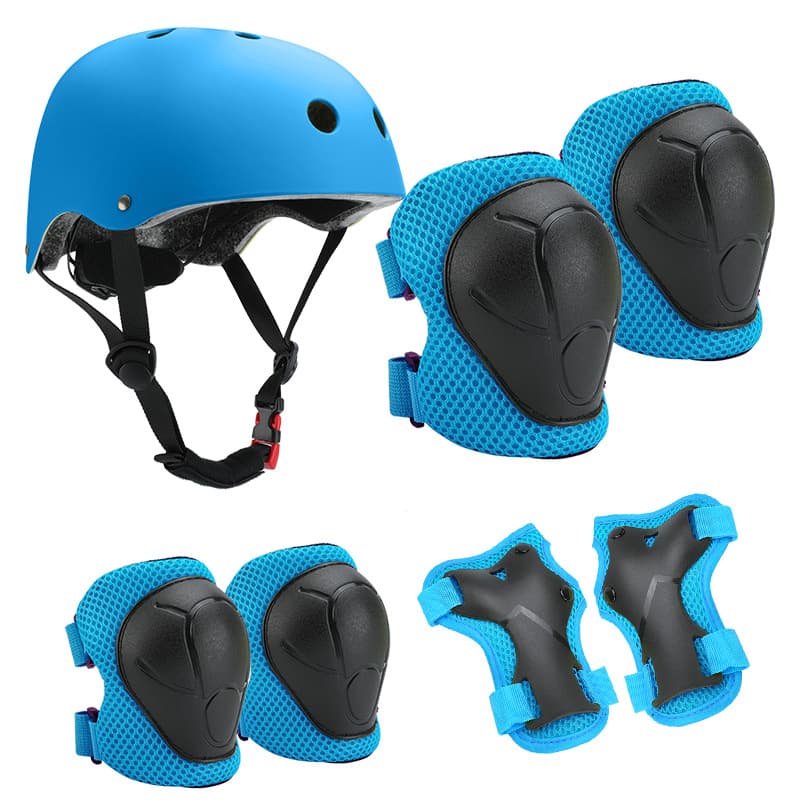 Kids Protective Gear Set - Knee & Elbow Pads For Roller Skating, Skateboarding, Biking & Scooters, 6-7 Pcs, Breathable & Adjustable