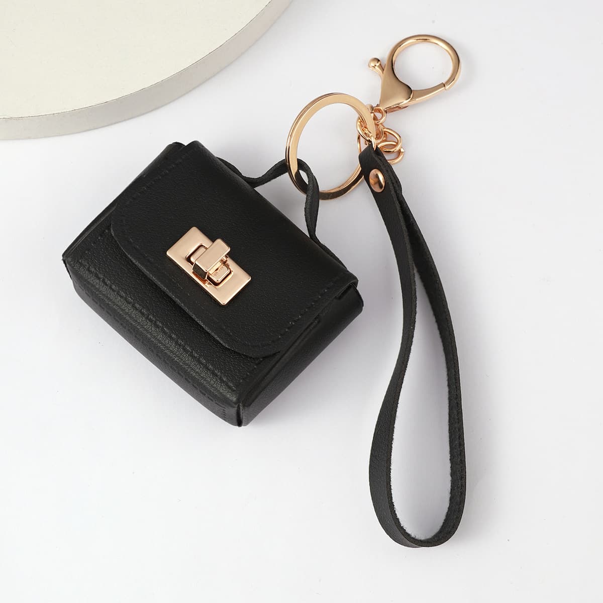 leather key reed small bag convenient to carry earphone bag coin purse