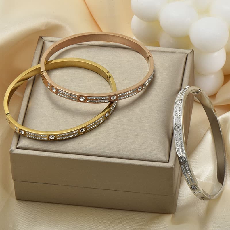 New For Women, Trendy Titanium Steel Starry Sky High-end Full Diamond Elegant Light Luxury Women's Bracelet