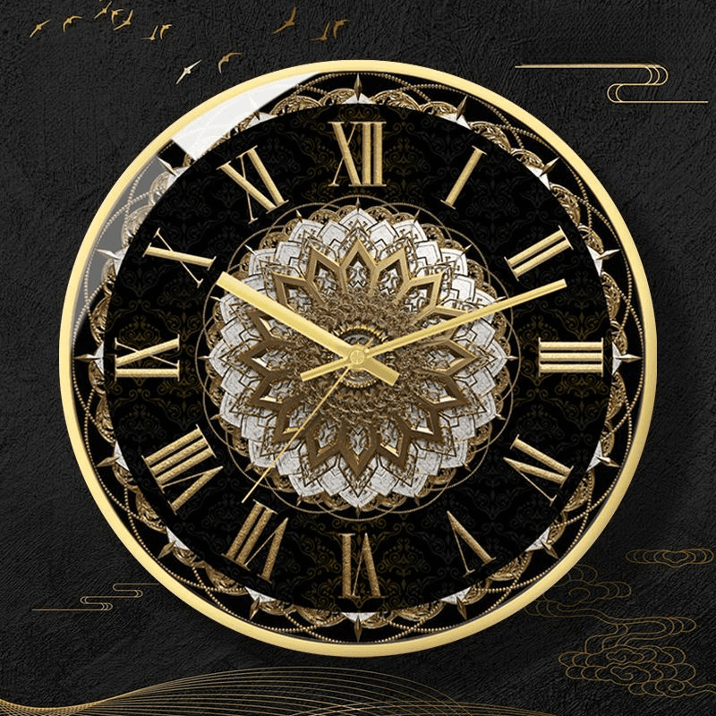 Heavy Craft Luxury Roman Wall Living Room Silent Creative Home European Style Restaurant Quartz Clock