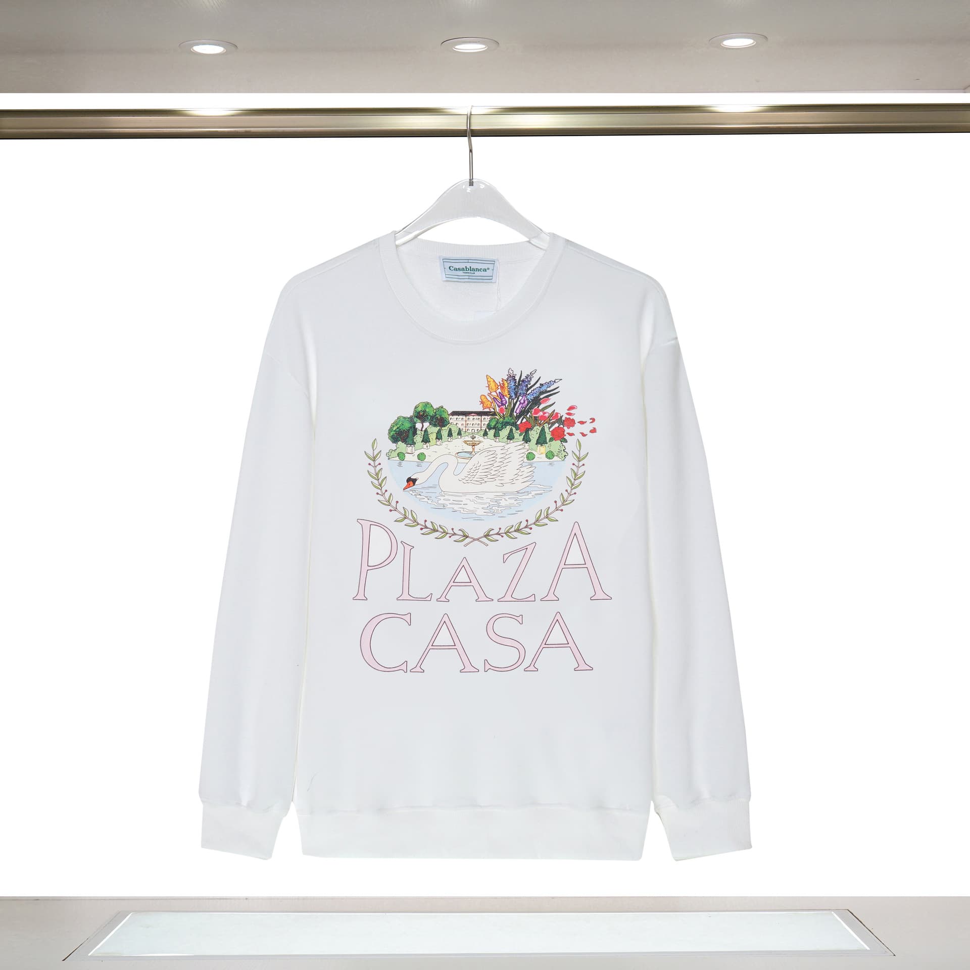 Casablanca Automne/Hiver Nouveau Col Rond Lettre Imprimé Étoile Même Style Pull Tendance