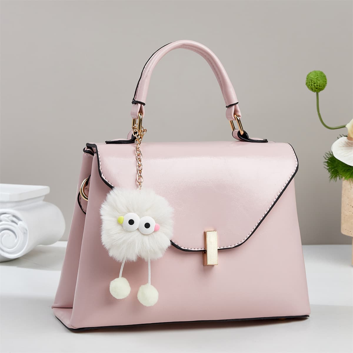 Light Luxury Women's Handbag - Stylish PU Shoulder Bag With Top Handle For Daily Commute & Casual Outings Stylish Commuter Bag For Women, Cute
