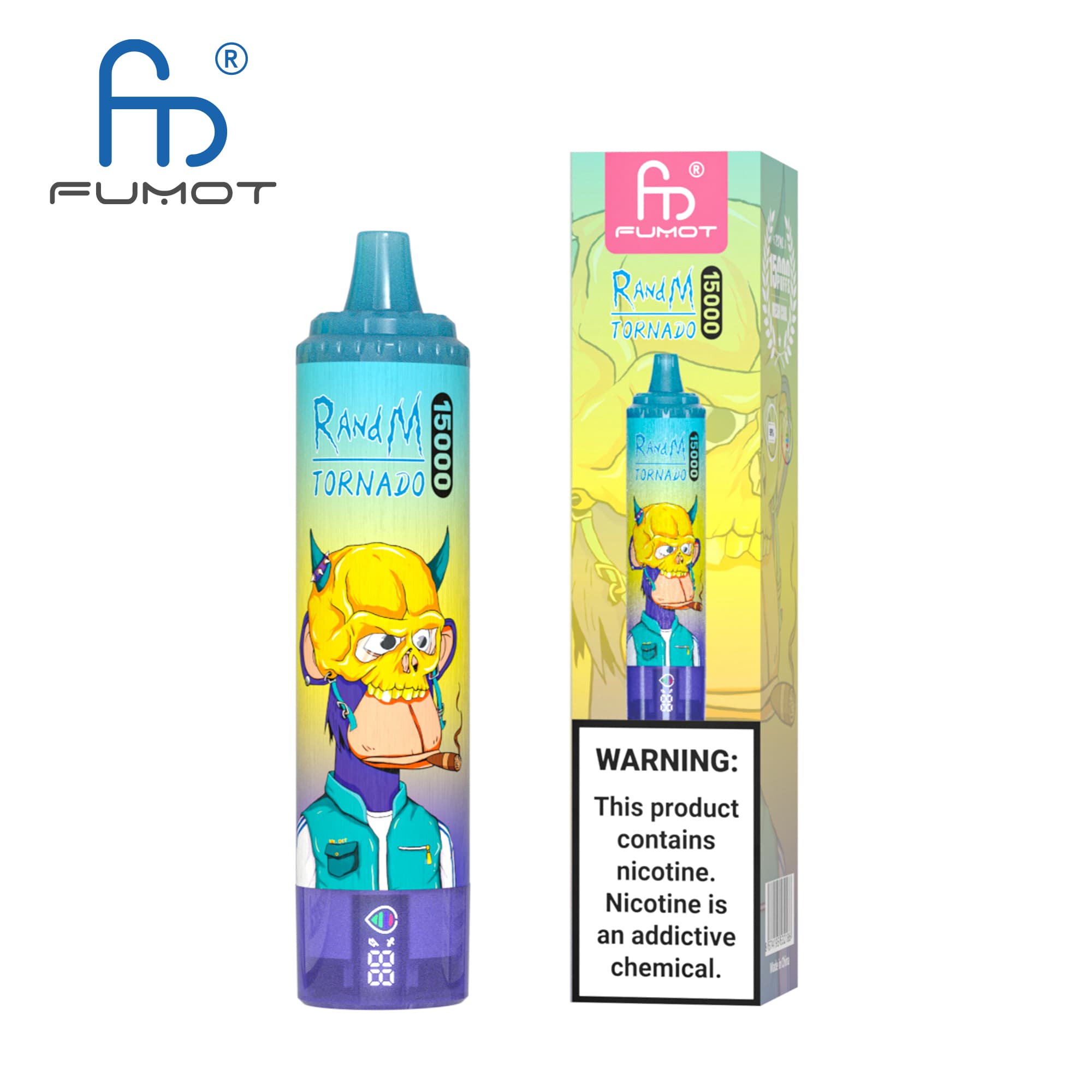 15PCS 15000 Puffs RANDM TORNADO Fraise Kiwi Saveur Fruitée Jetables Vape Cigarettes Électroniques Appareil Kit De Démarrage