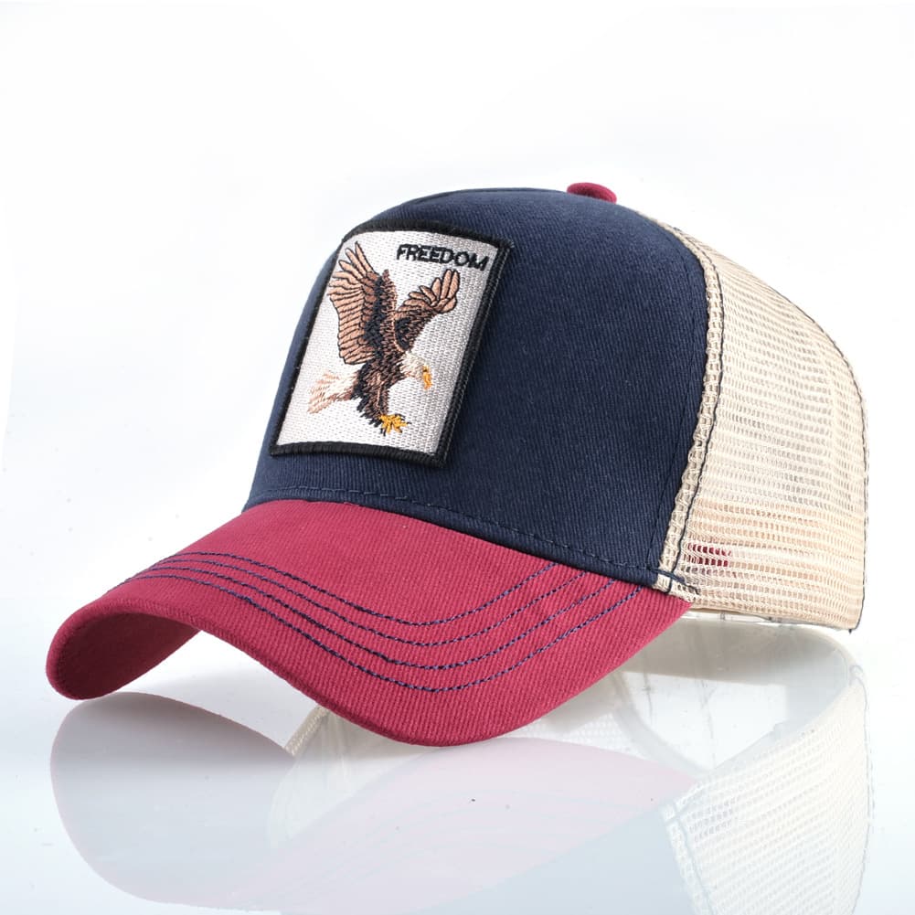 Men's Embroidered Eagle Baseball Cap Trucker Hat Women's Peaked Cap Outdoor Hip Hop Net Hat