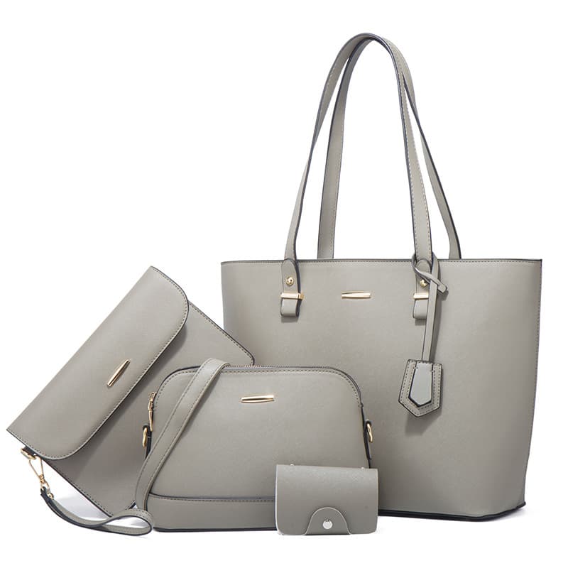 women's bag retro lady shoulder handbag 2024 new large capacity fashion cross body four piece mother in law bag