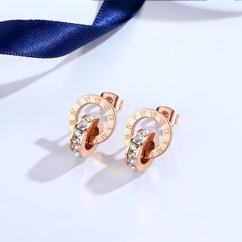 Women's Accessories Diamond Set Simple Temperament Design Sense Trend Earrings Earrings