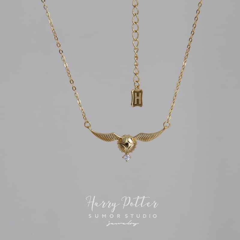 Hali Potter Snitch Necklace Women, Ins Style Niche Design Clavicle Chain, Exquisite Valentine's Day Gift For Girls