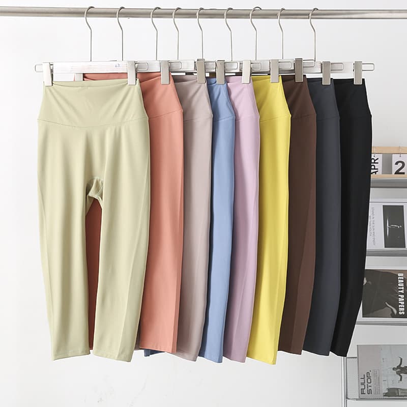 Women's Clothing Three-point Yoga Pants Women's High Waist Hip Tight Leggings Summer Thin Pants Quick-drying Sports Fitness Pants