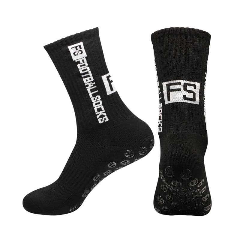 Chaussettes de football pour hommes et femmes, mi-mollet, antidérapantes, en silicone, à pois, pour le basket-ball et le yoga
